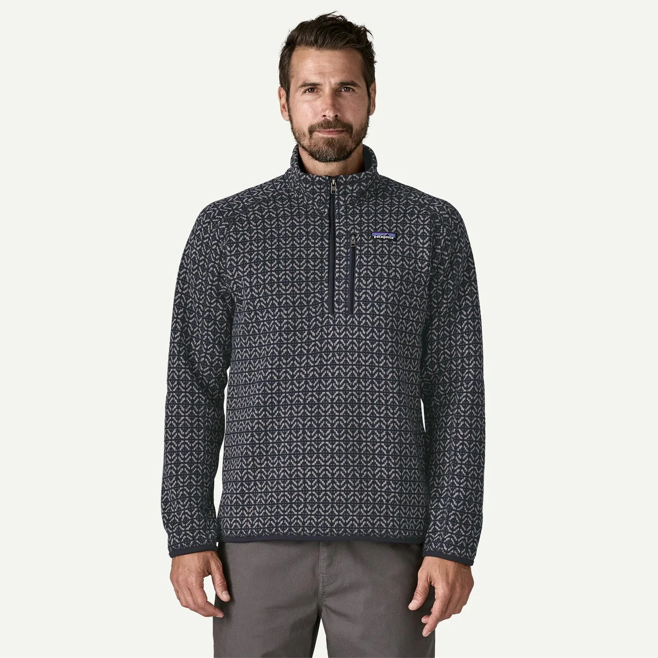 Patagonia Better Sweater 1/4 Zip Fleece Scales Sunken Blue - Image 2