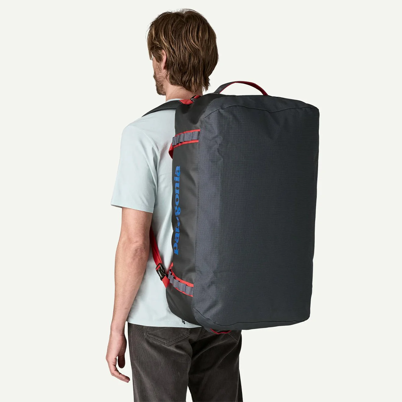 Patagonia Black Hole Duffel 70L Smolder Blue / Amanita Red - Image 3