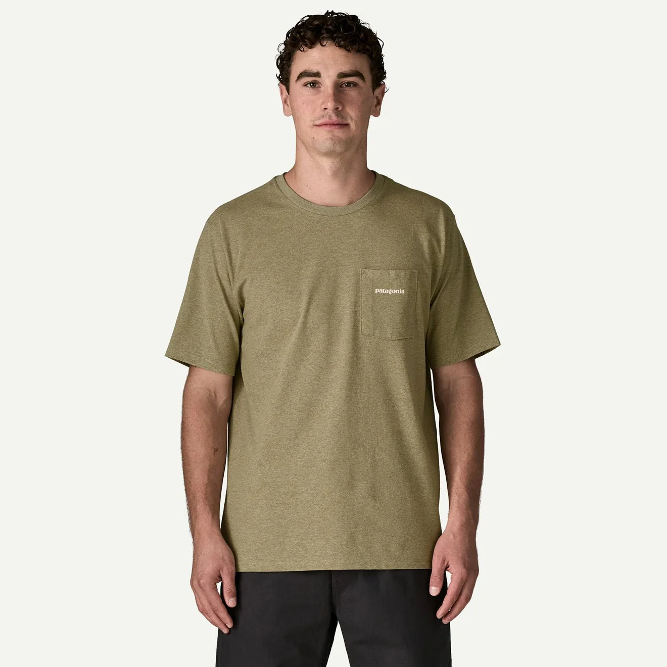 Patagonia Boardshort Logo Pocket Responsibili-Tee Gumtree Green - Image 3