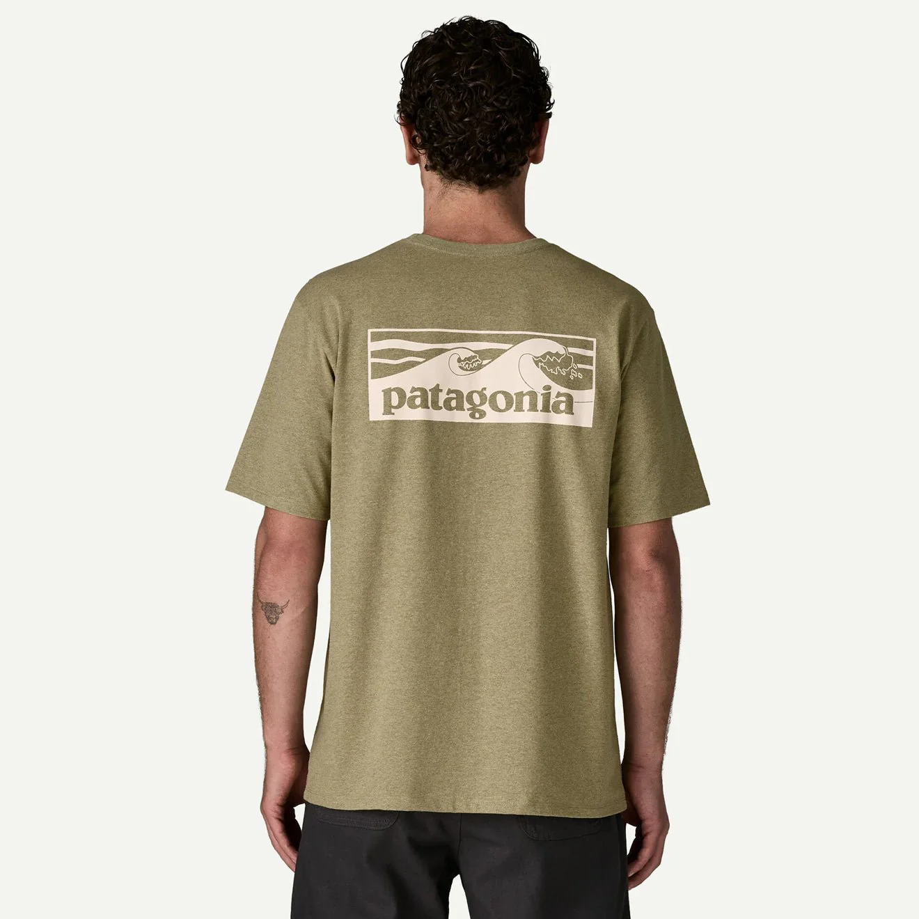 Patagonia Boardshort Logo Pocket Responsibili-Tee Gumtree Green - Image 4