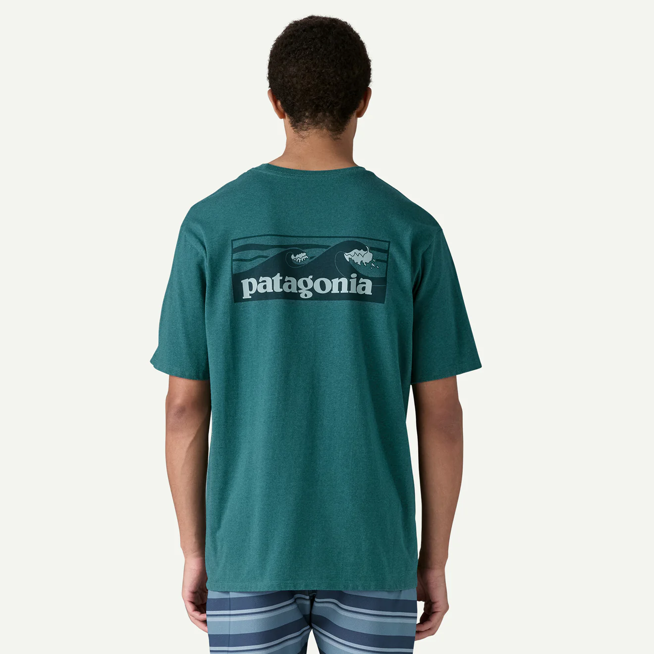Patagonia Boardshort Logo Pocket Responsibili-Tee Wetland Blue - Image 4