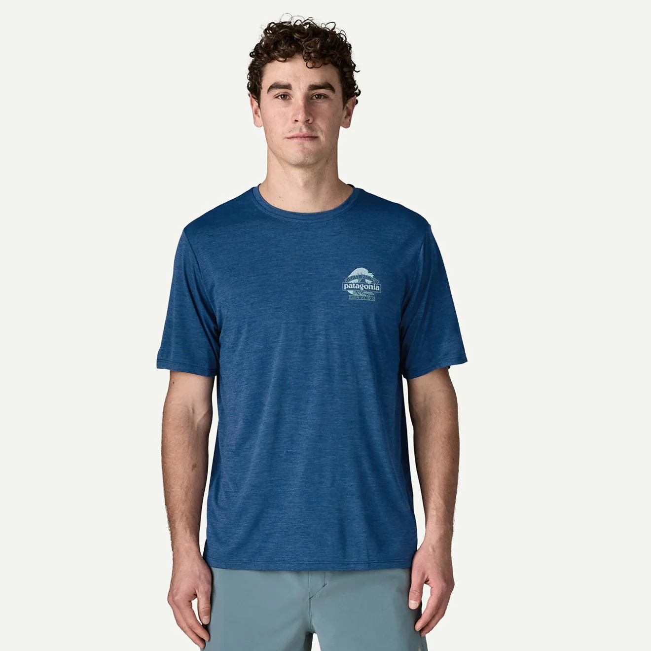 Patagonia Cap Cool Daily Shirt Great Waves Clement Blue Light Clement Blue X-Dye - Image 3