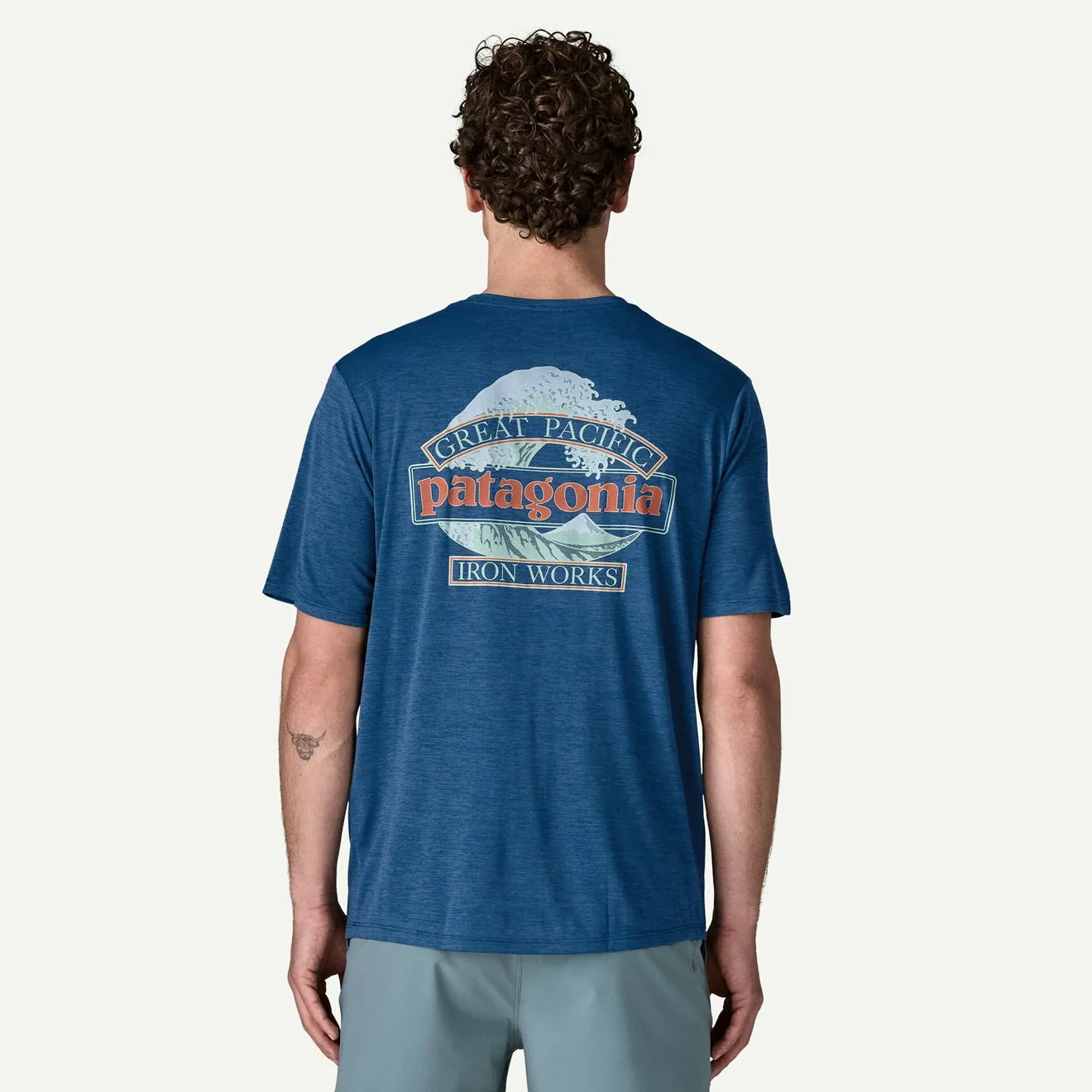 Patagonia Cap Cool Daily Shirt Great Waves Clement Blue Light Clement Blue X-Dye - Image 4
