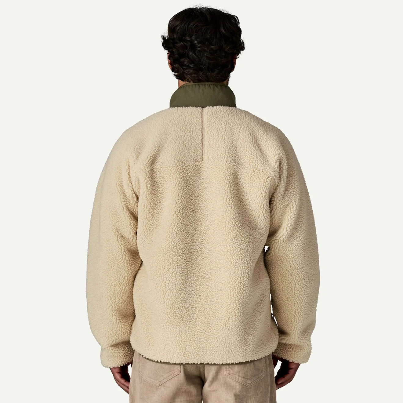 Patagonia Classic Retro-X Fleece Jacket Dark Natural w/Basin Green - Image 4