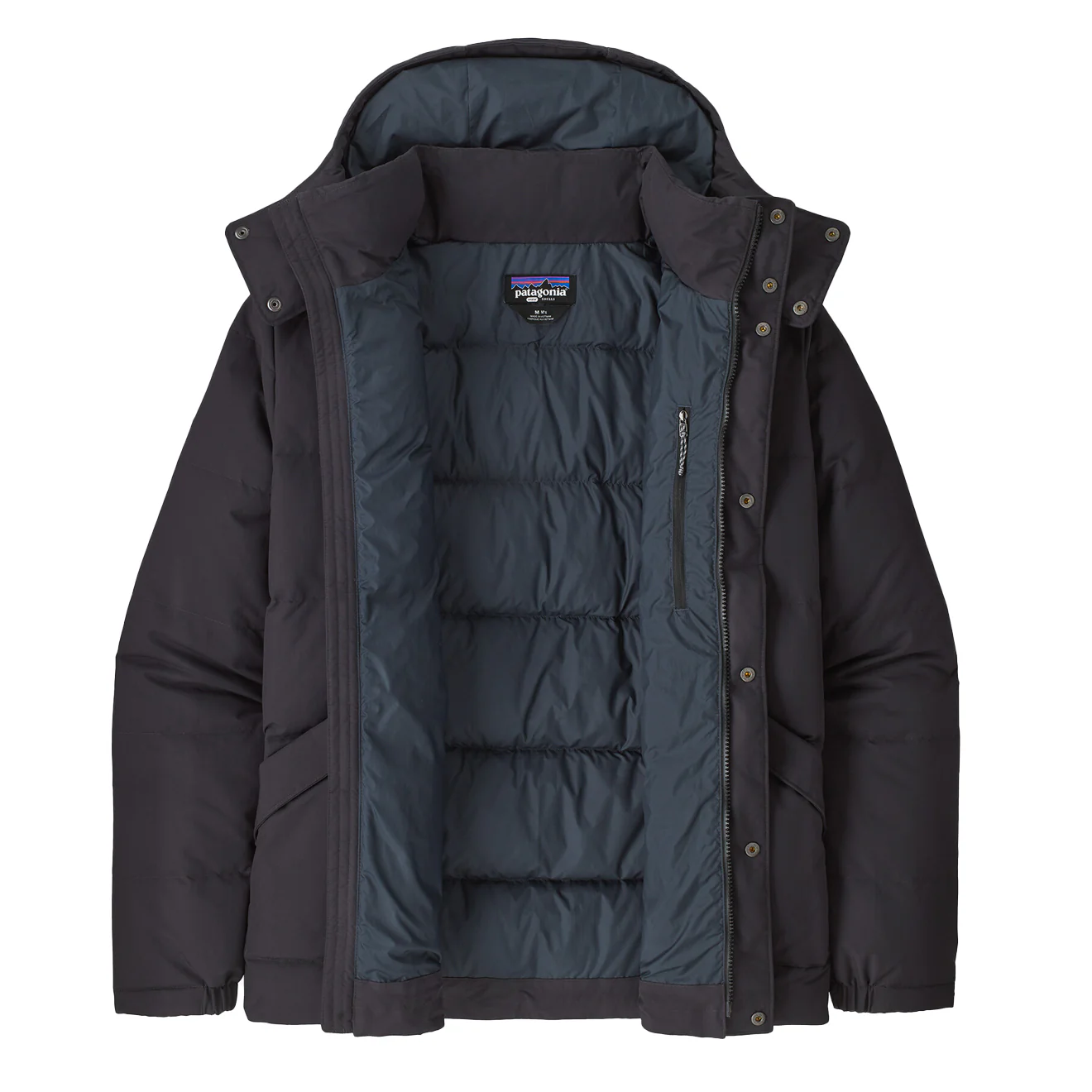 Patagonia Downdrift Jacket Smolder Blue / Burnished Red - Image 2