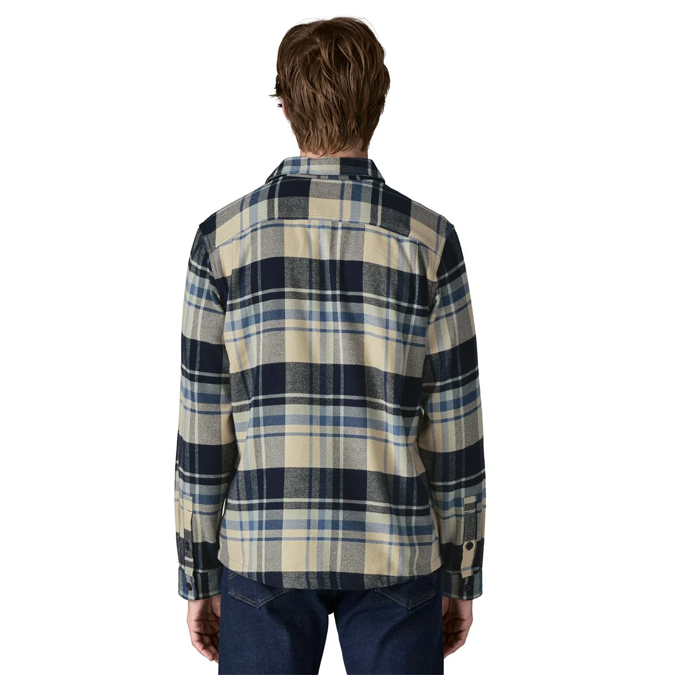 Patagonia Fjord Flannel Shirt Hibernate Sunken Blue - Image 3