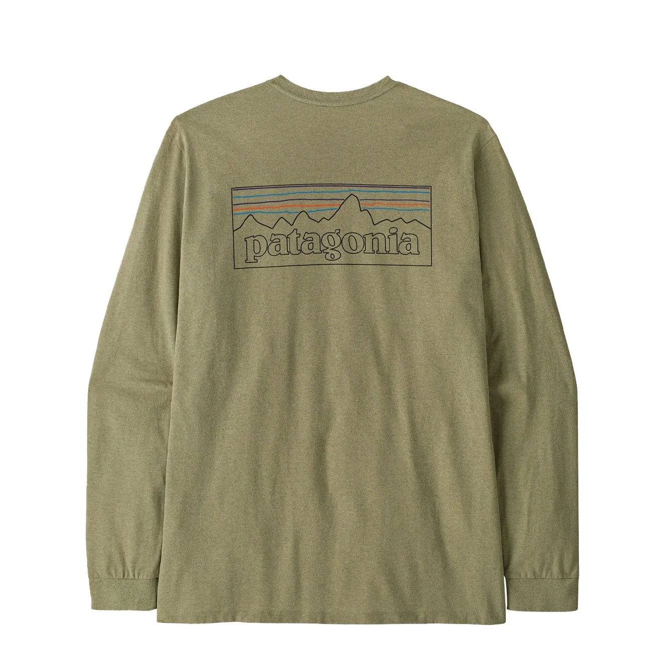 Patagonia L/S P-6 Logo Responsibili-Tee P-6 Outline Gumtree Green - Image 2