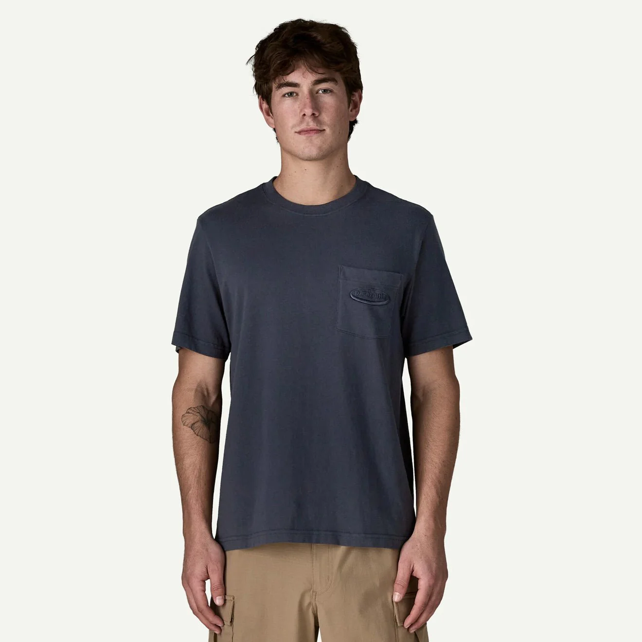 Patagonia MW '95 Oval Logo Pocket Tee Black - Image 2