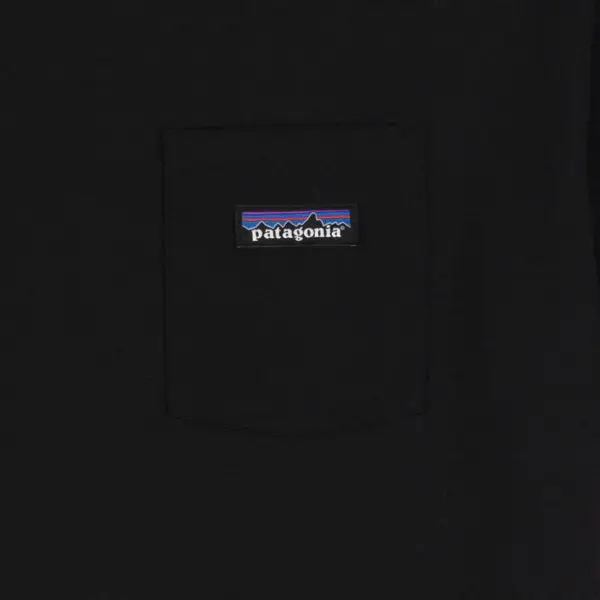 Patagonia P-6 Label Pocket Responsibili-Tee Black - Image 3