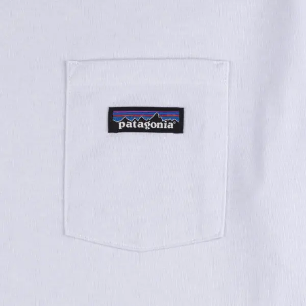 Patagonia P-6 Label Pocket Responsibili-Tee White - Image 3