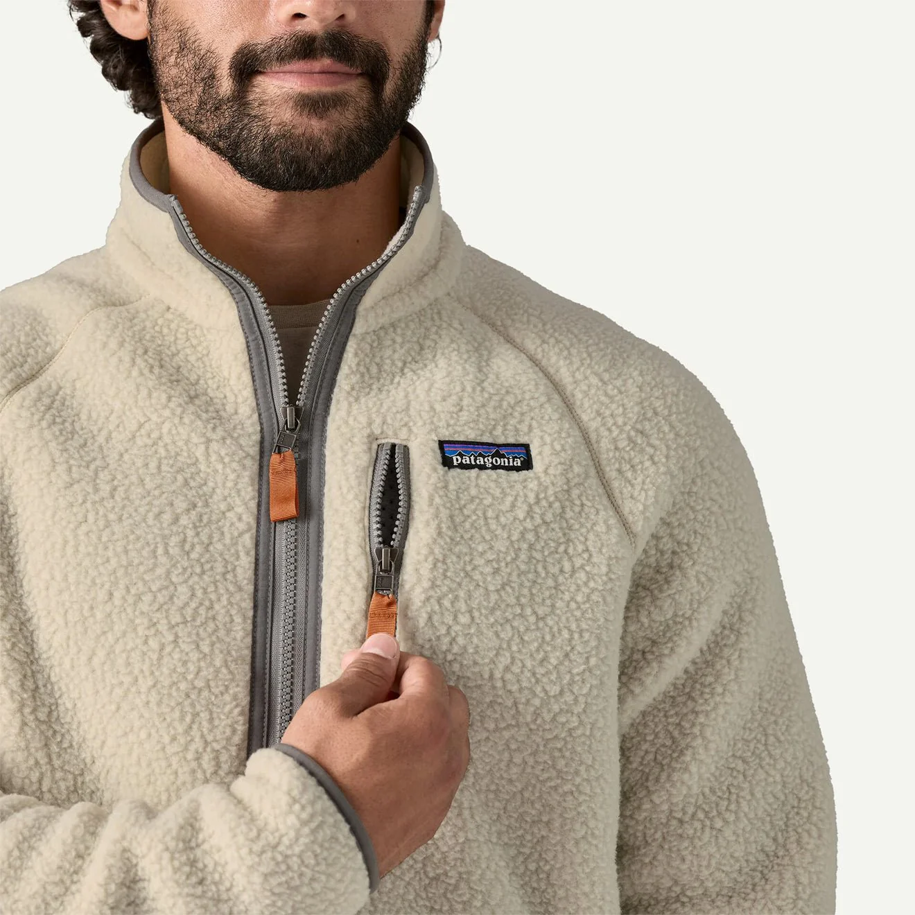 Patagonia Retro Pile Fleece Jacket New Navy w/Sunken Blue - Image 4