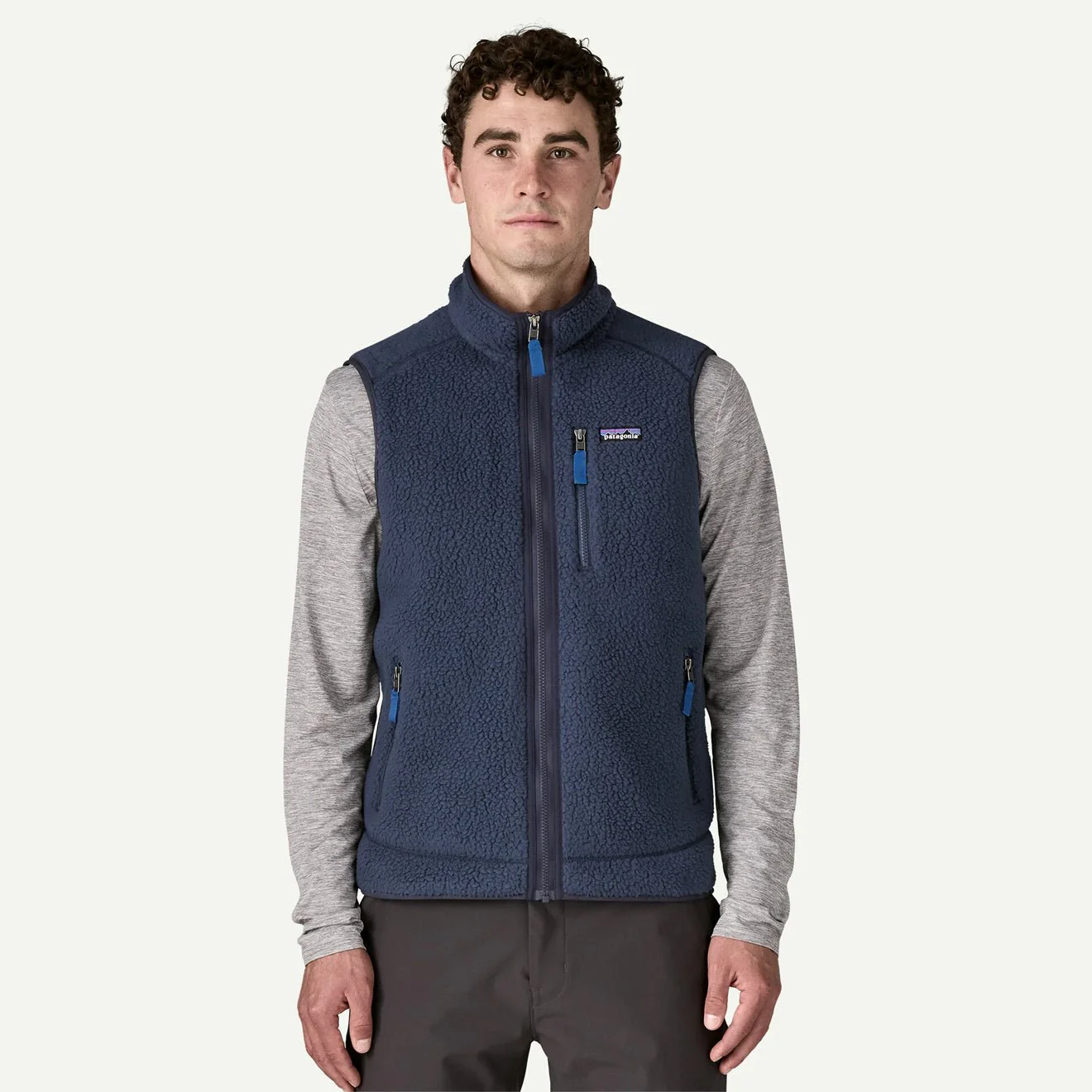 Patagonia Retro Pile Fleece Vest New Navy w/Sunken Blue - Image 2