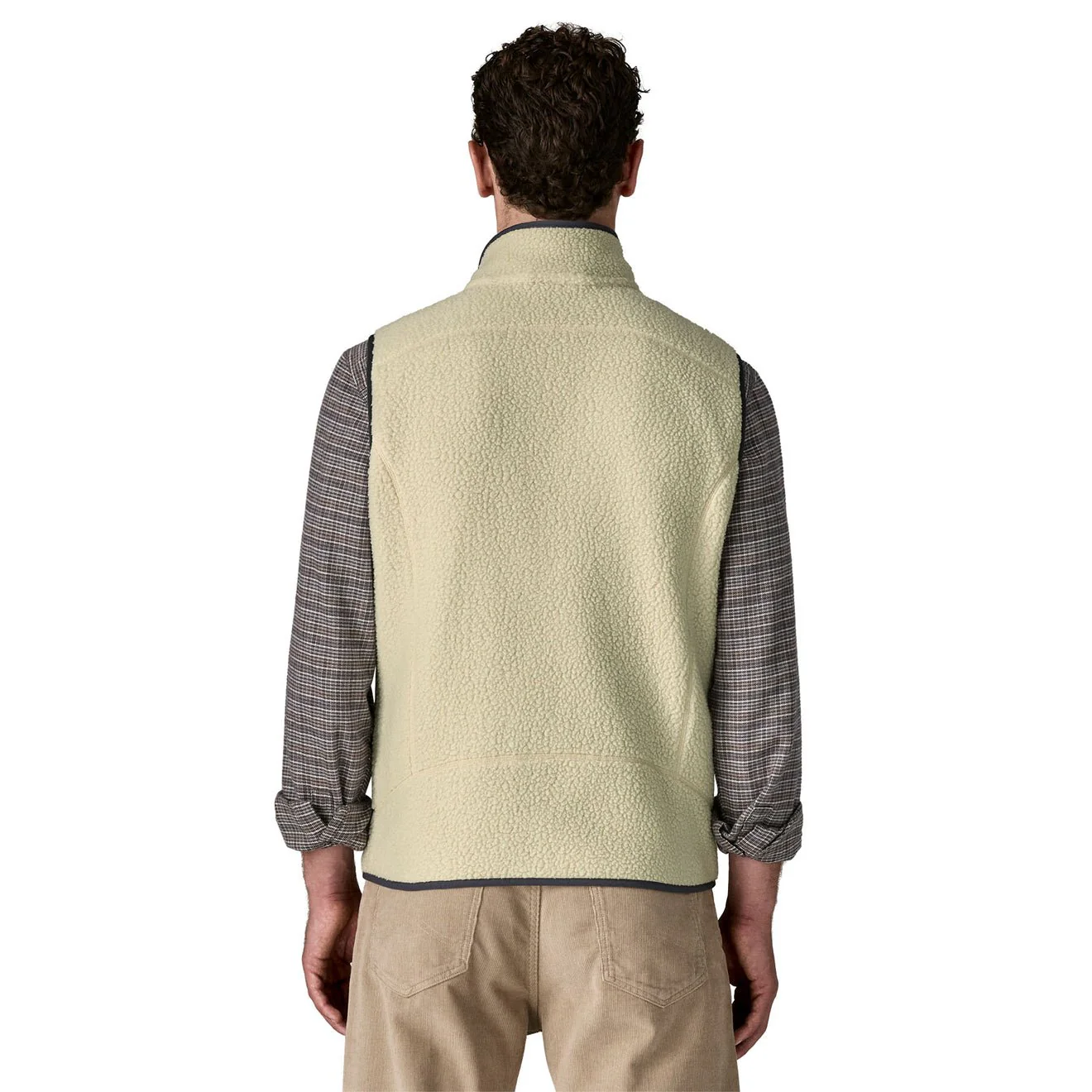 Patagonia Retro Pile Fleece Vest Pelican w/Smolder Blue - Image 3