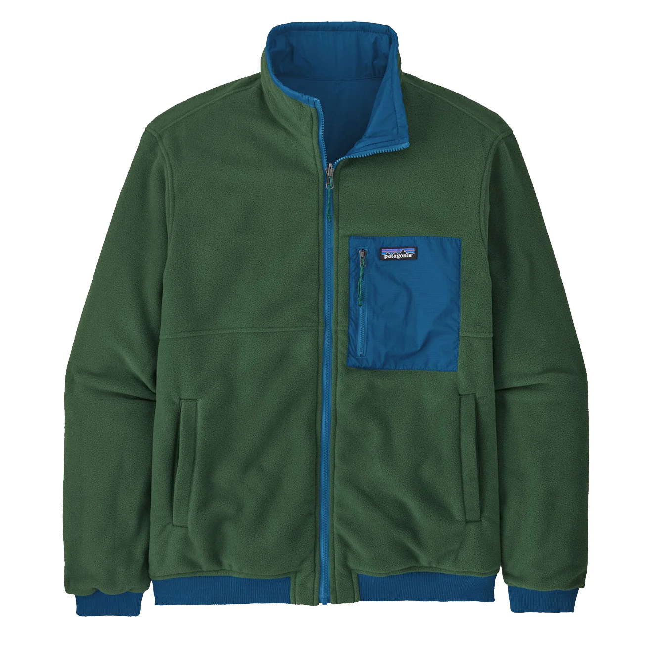 Patagonia Reversible Shelled Microdini Fleece Jacket Endless Blue - Image 2