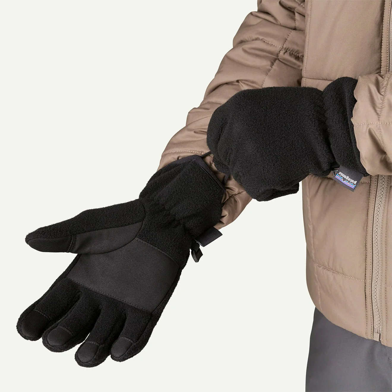 Patagonia Synchilla Fleece Gloves Black Solid - Image 2