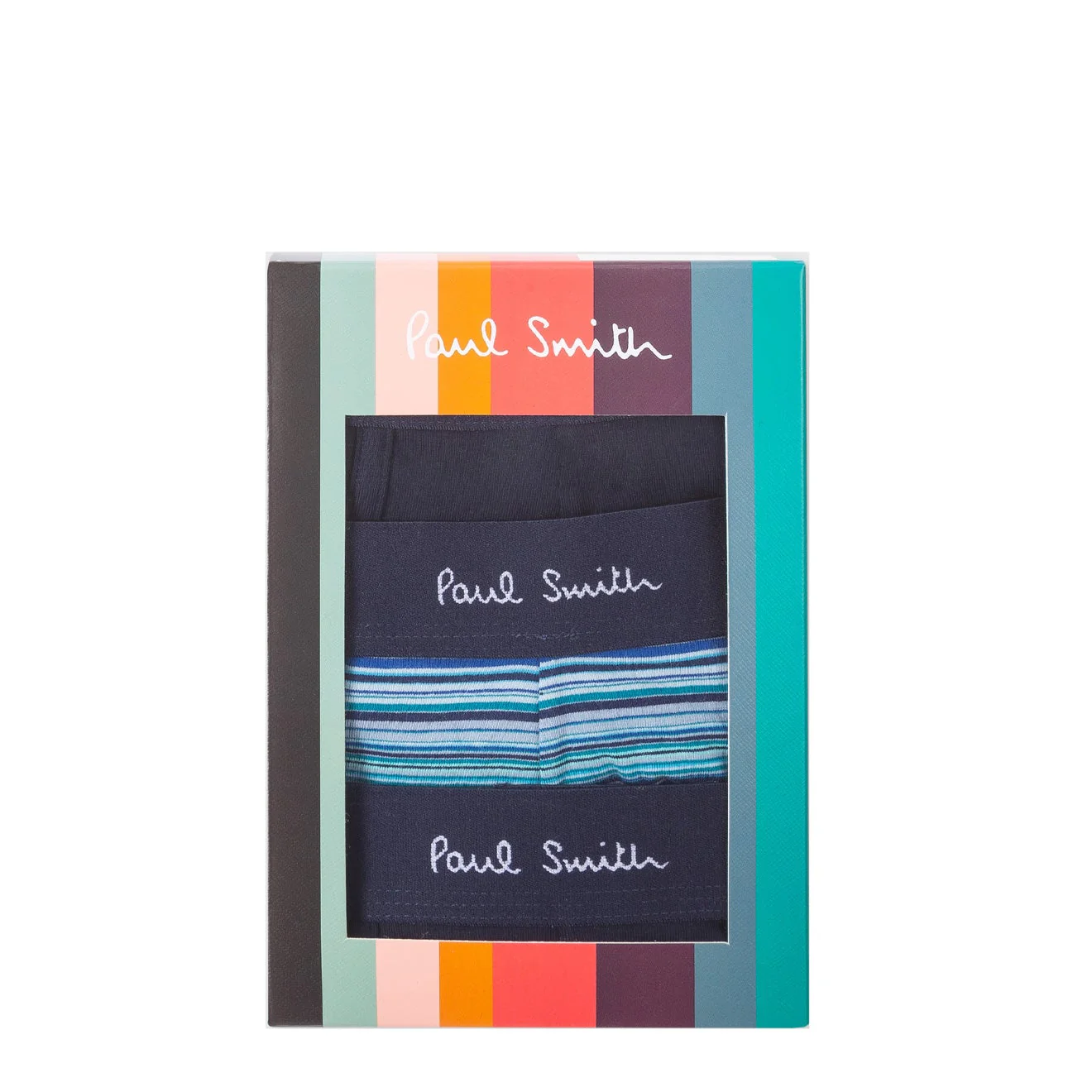 Paul Smith 3 Pack Trunks Navy / Blue Stripe - Image 2