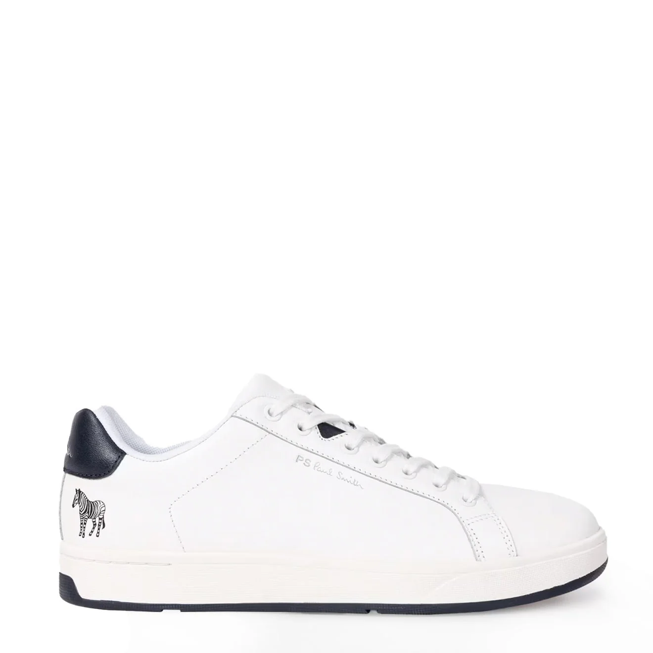 Paul Smith Albany Leather Zebra Trainers White