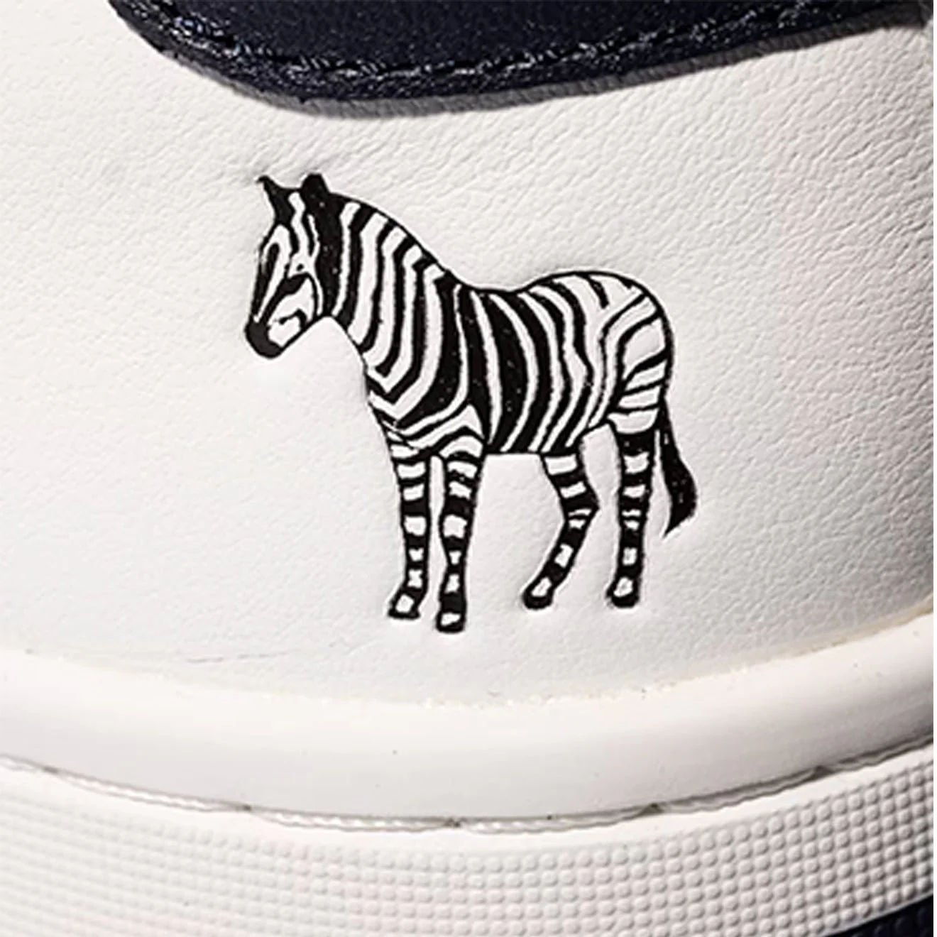 Paul Smith Albany Leather Zebra Trainers White - Image 3