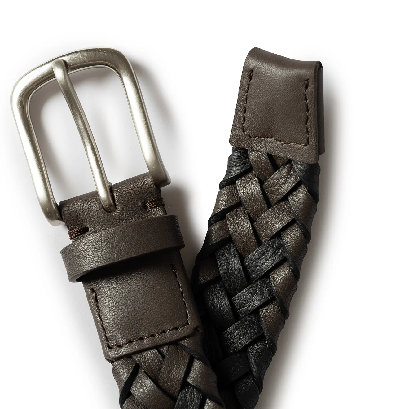 Paul Smith Belt Tubular Braided Brown - Image 2