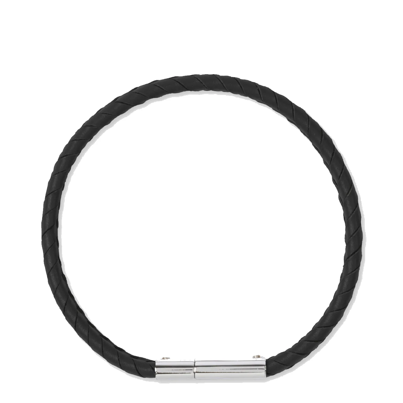 Paul Smith Braided Leather Bracelet Black - Image 2