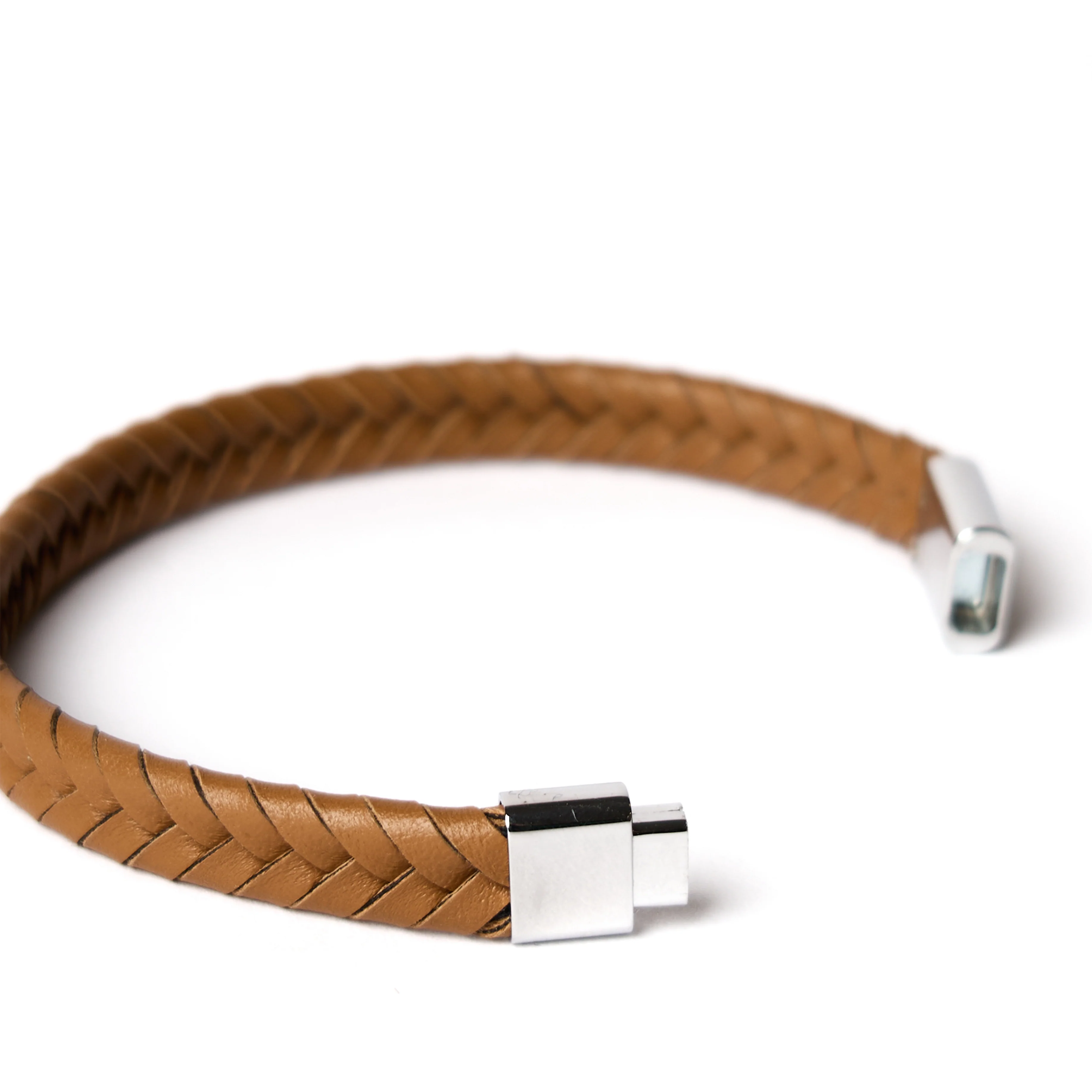 Paul Smith Braided Leather Bracelet Tan - Image 2