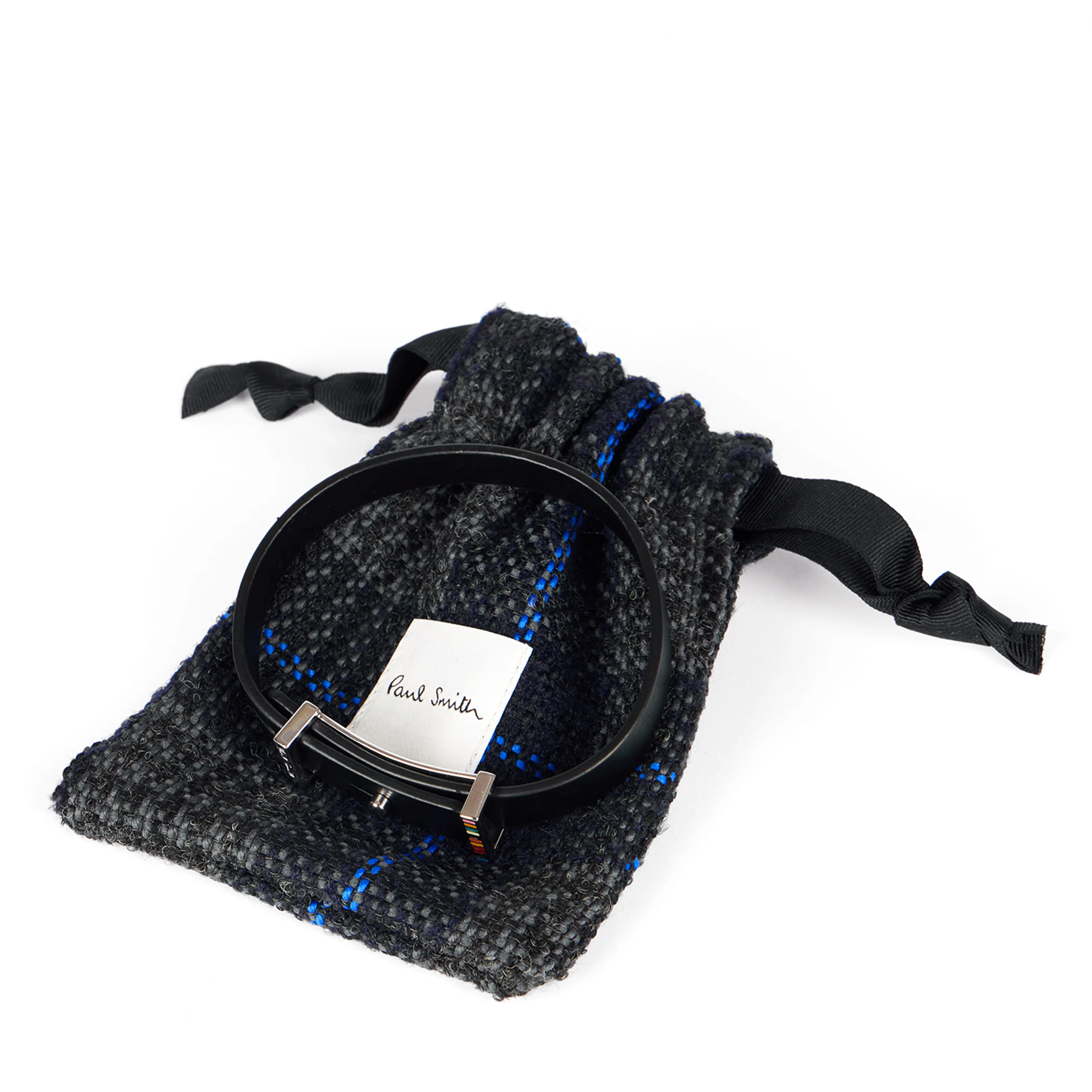 Paul Smith Buckle Leather Bracelet Black - Image 3