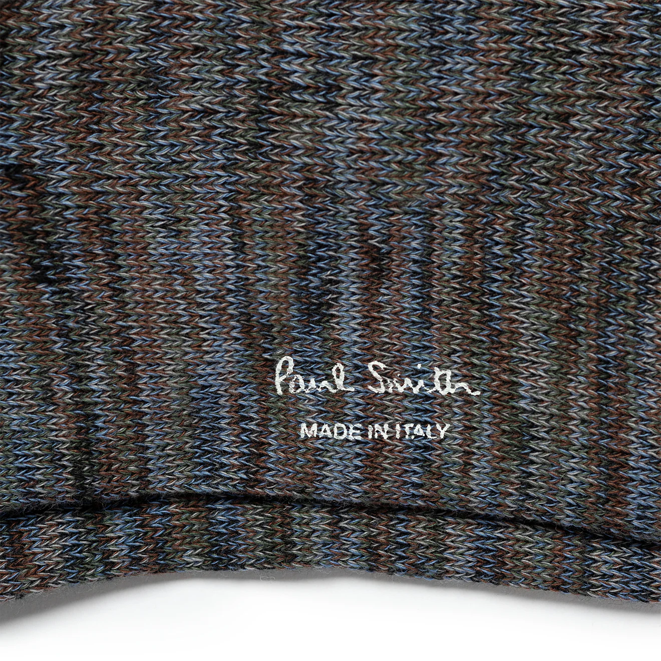 Paul Smith Chunky Marl Twist Cotton-Blend Socks Slate - Image 2