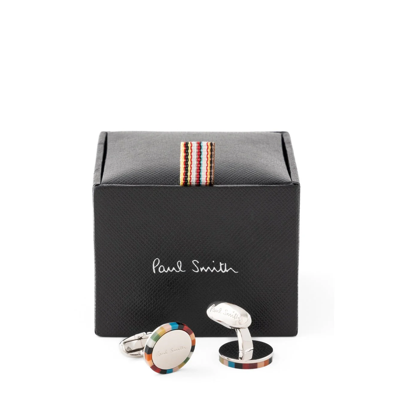 Paul Smith Circle Signature Stripe Cufflinks Multicolour - Image 2