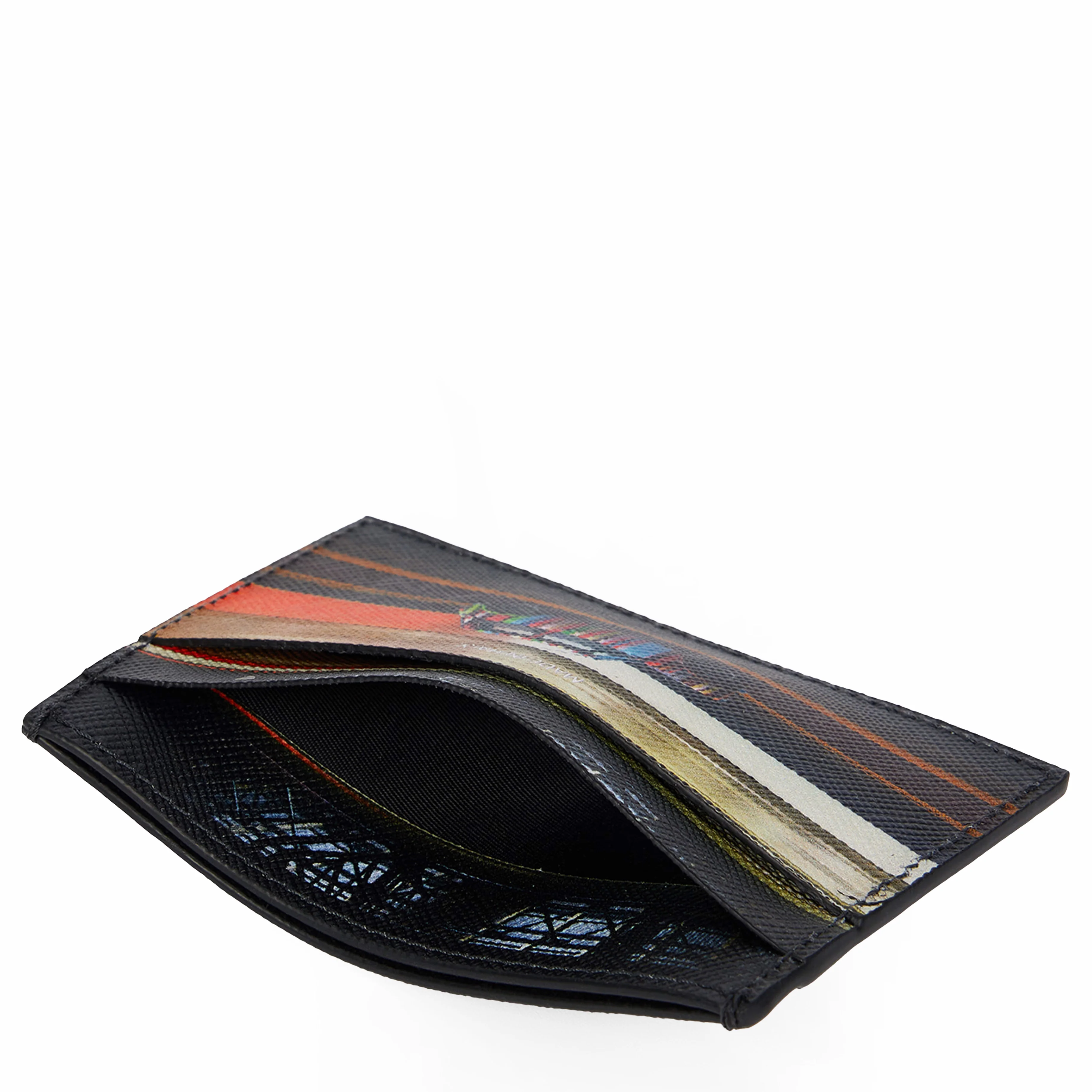 Paul Smith Commuter Mini Print Card Holder Black - Image 3