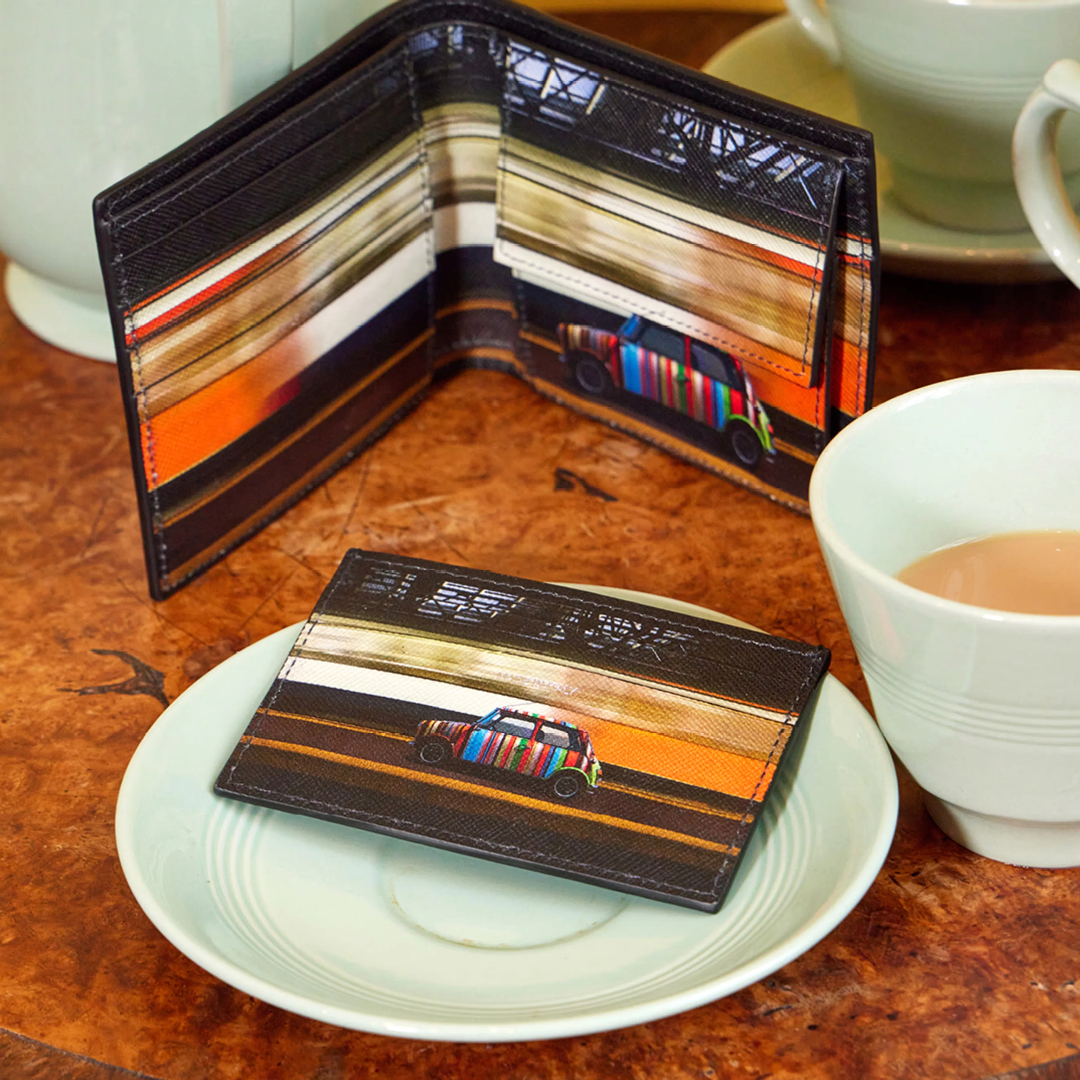 Paul Smith Commuter Mini Print Card Holder Black - Image 4