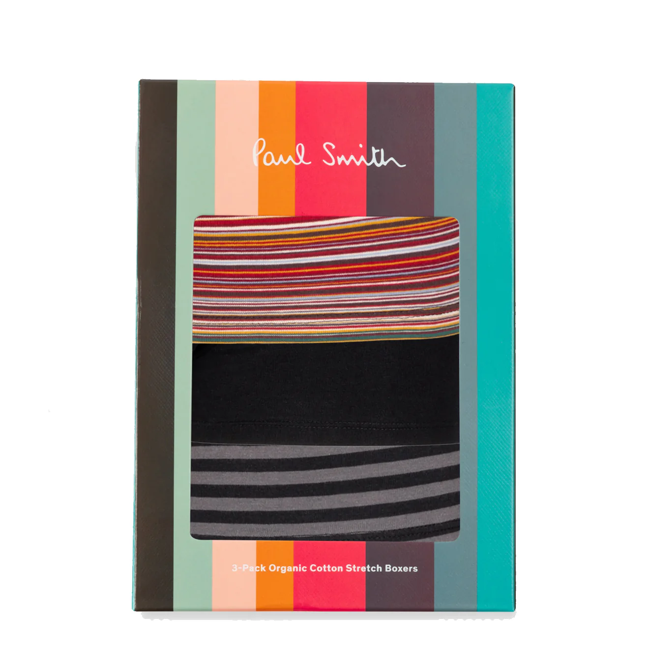 Paul Smith Cotton-Blend Signature Stripe Mixed Boxer Briefs Three Pack - Image 2