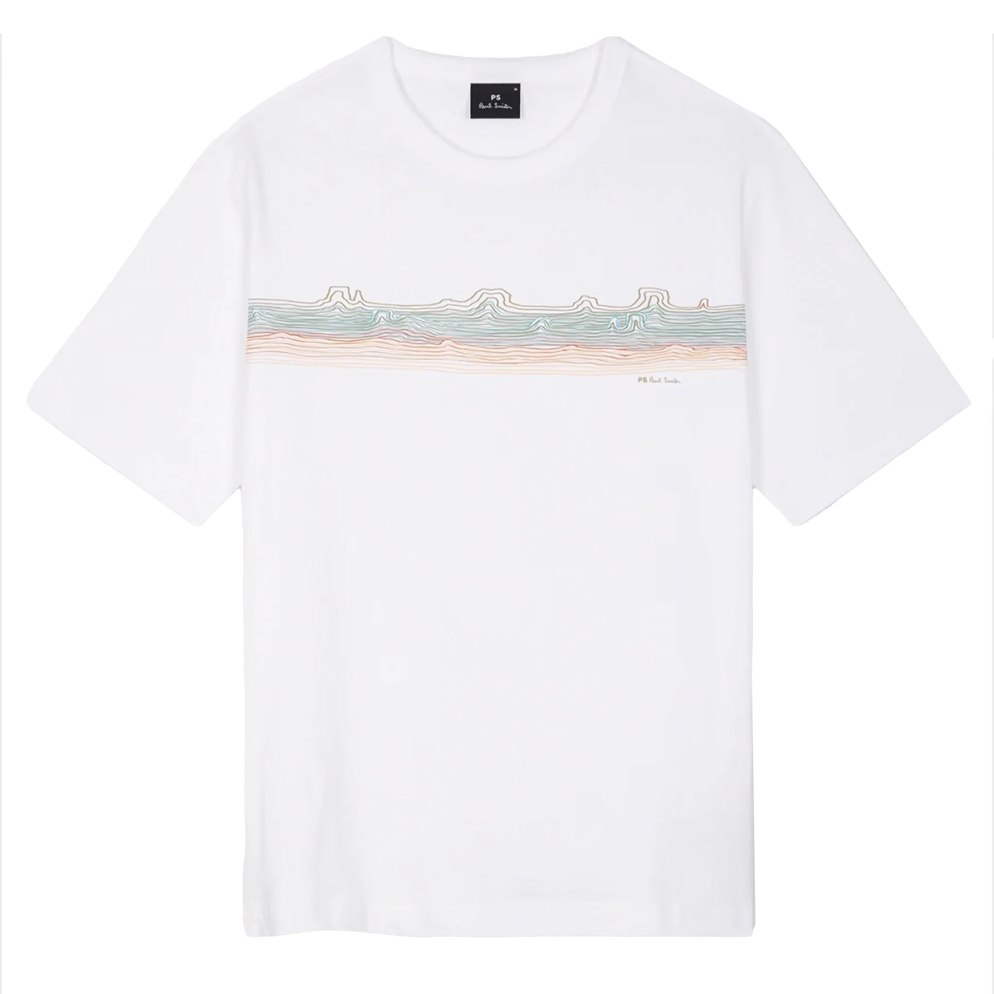 Paul Smith Desert Stripe Print T-Shirt White