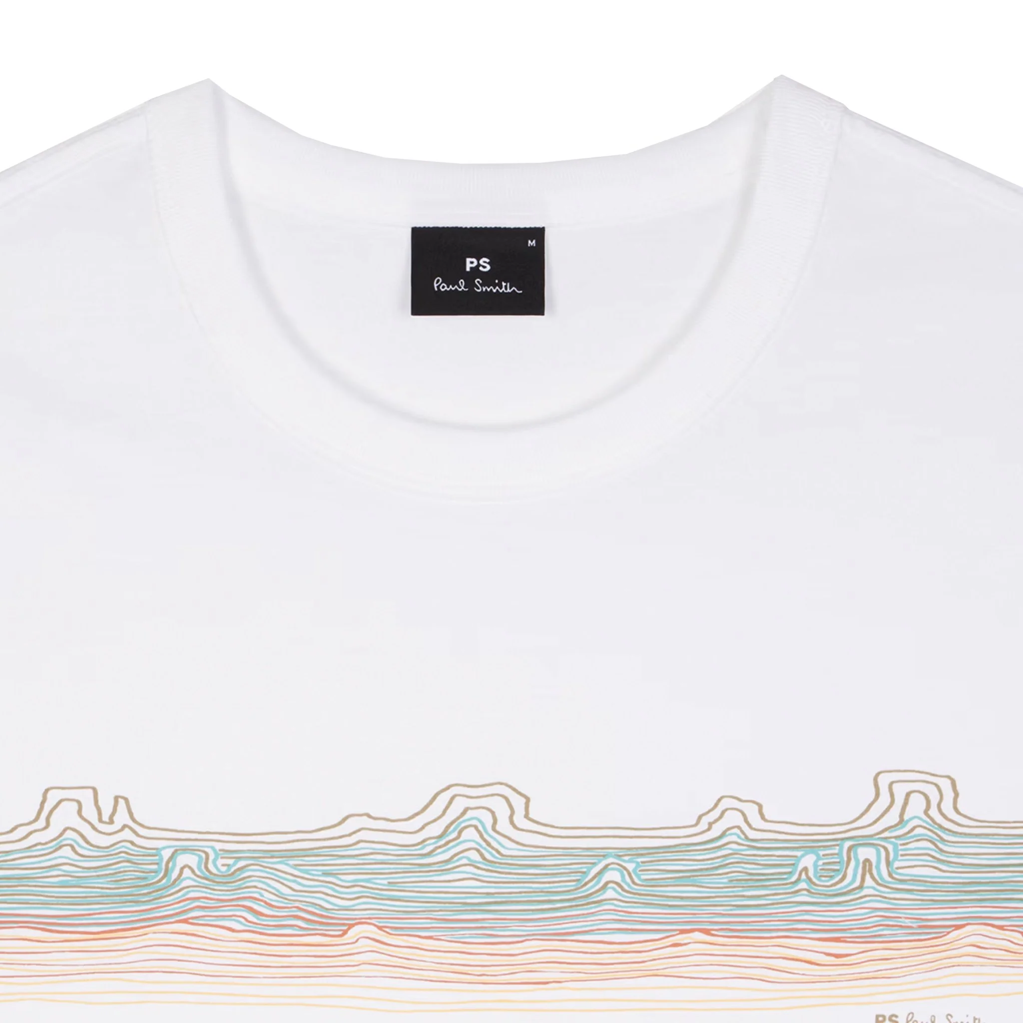 Paul Smith Desert Stripe Print T-Shirt White - Image 2