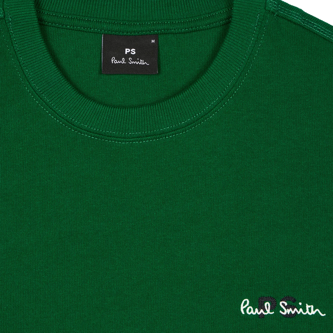 Paul Smith Embroidered PS Logo T-Shirt Green - Image 2