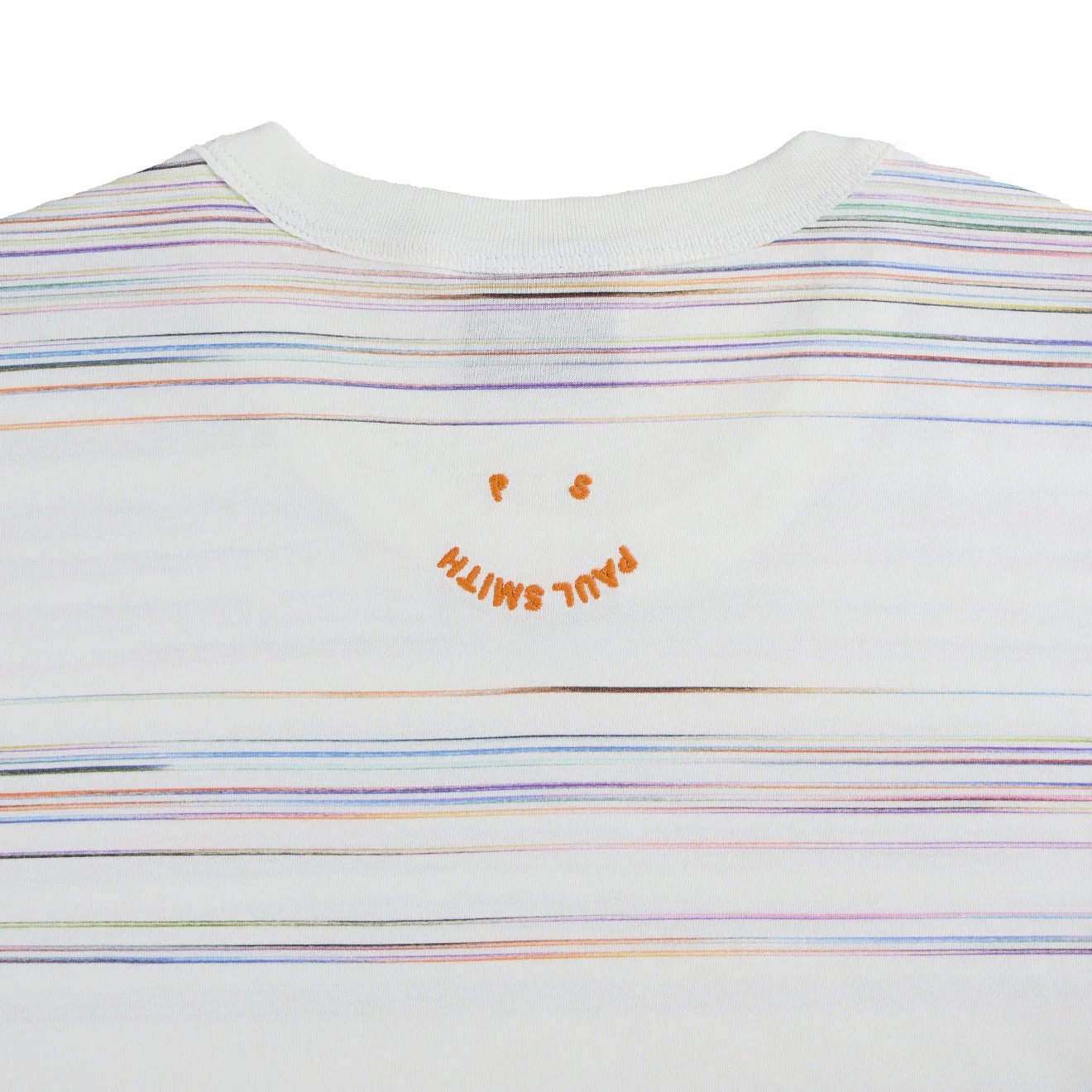 Paul Smith Fine Stripe Casual Fit T Shirt White / Multi - Image 3