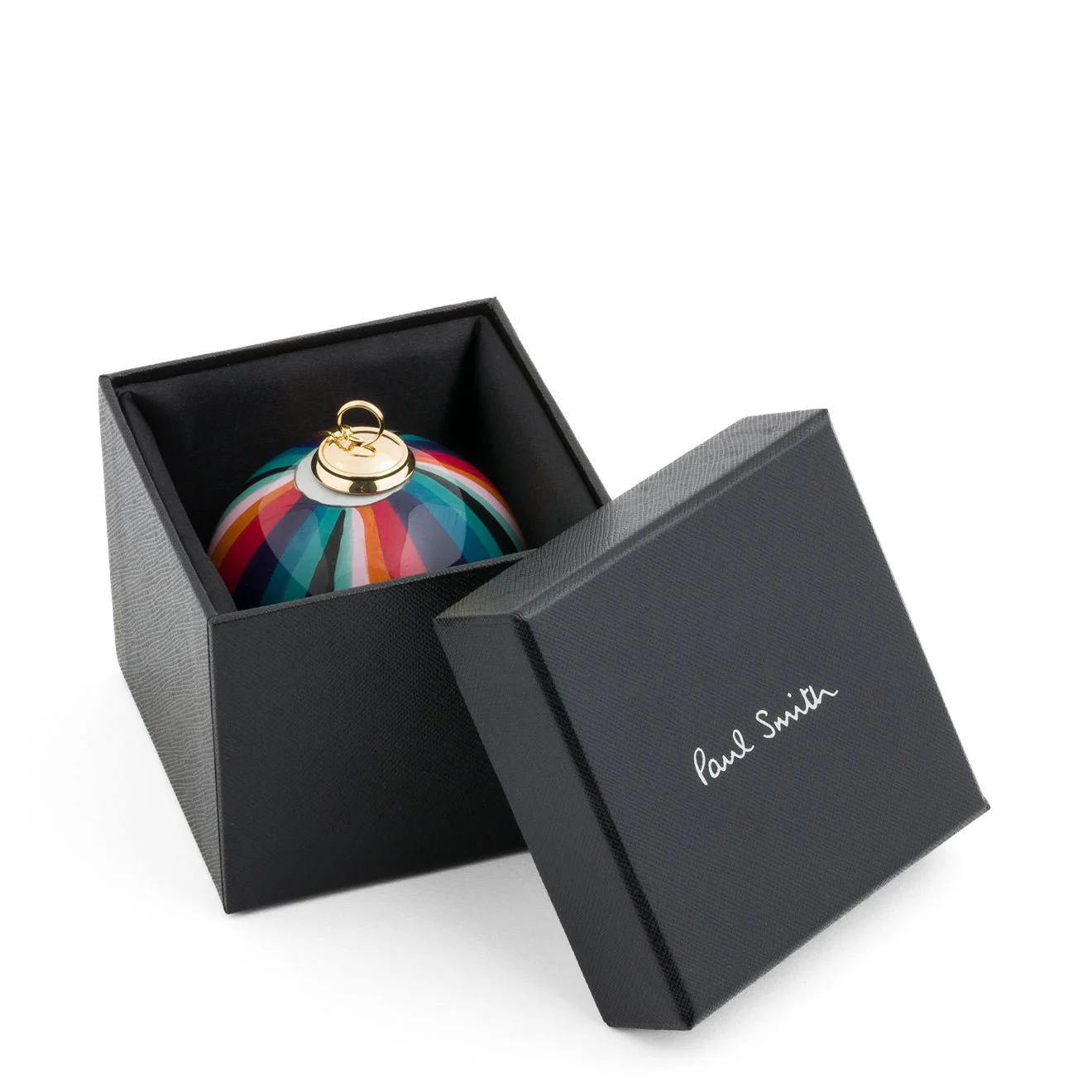 Paul Smith Hand-Painted Artist Stripe Glass Bauble Multicolour - Image 2