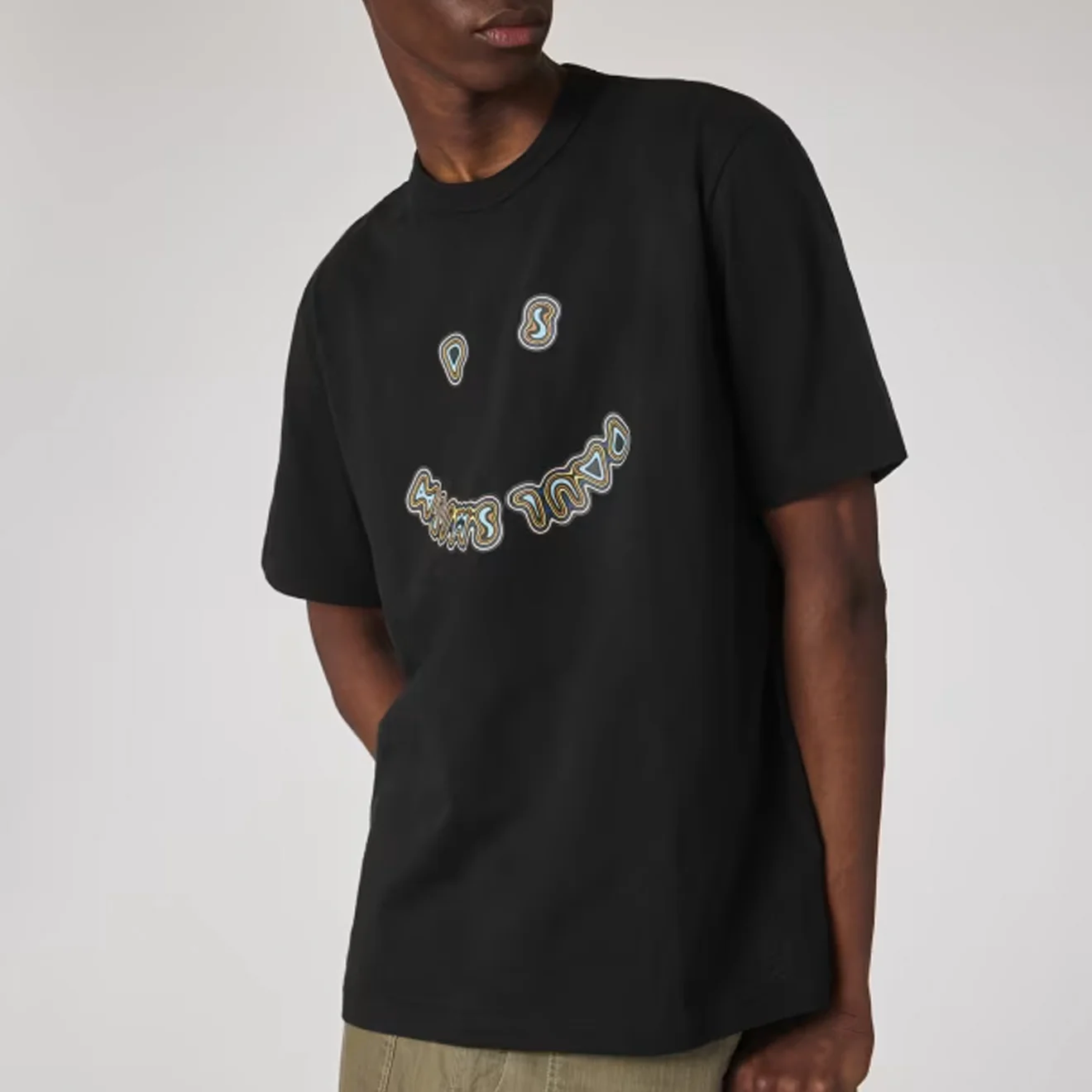 Paul Smith Happy Graphic T-Shirt Black - Image 3