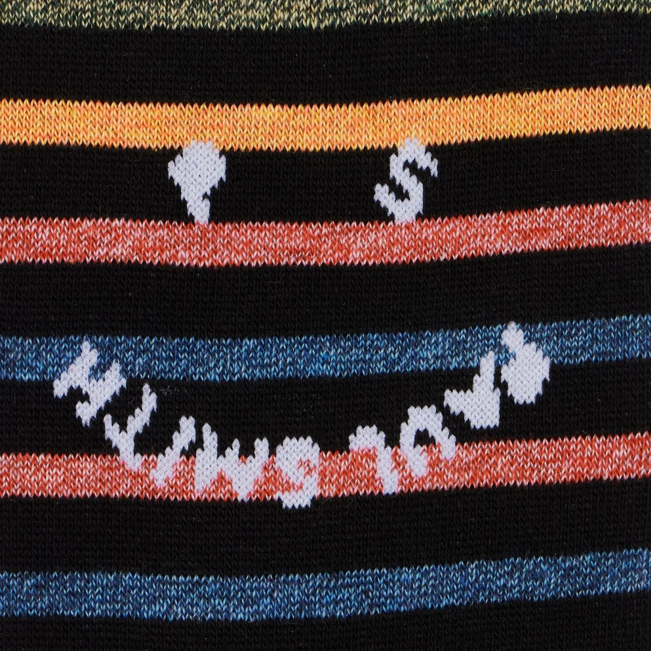 Paul Smith Happy Stripe Socks Black - Image 3