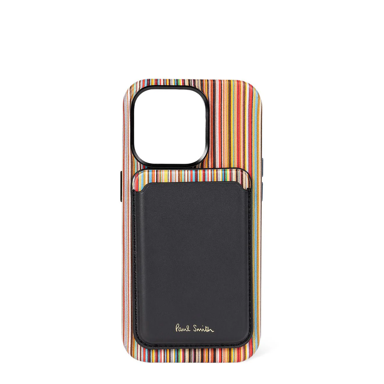Paul Smith iPhone MagSafe Black Leather Credit Card Case Black