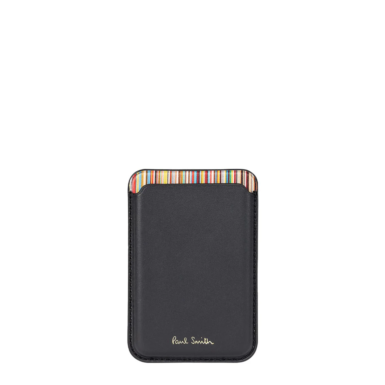 Paul Smith iPhone MagSafe Black Leather Credit Card Case Black - Image 2