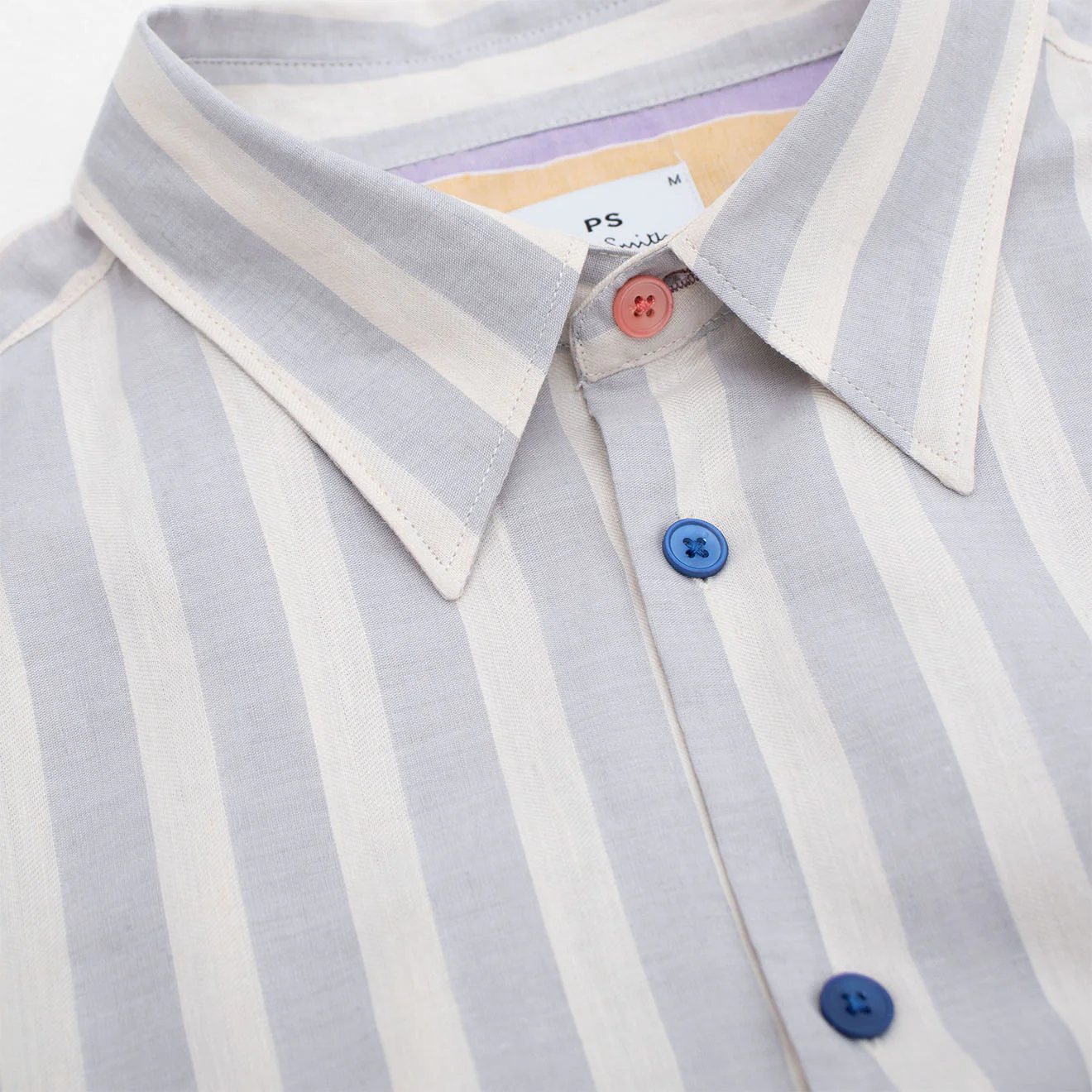 Paul Smith L/S Regular Fit Shirt Light Blue and White Stripes - Image 2