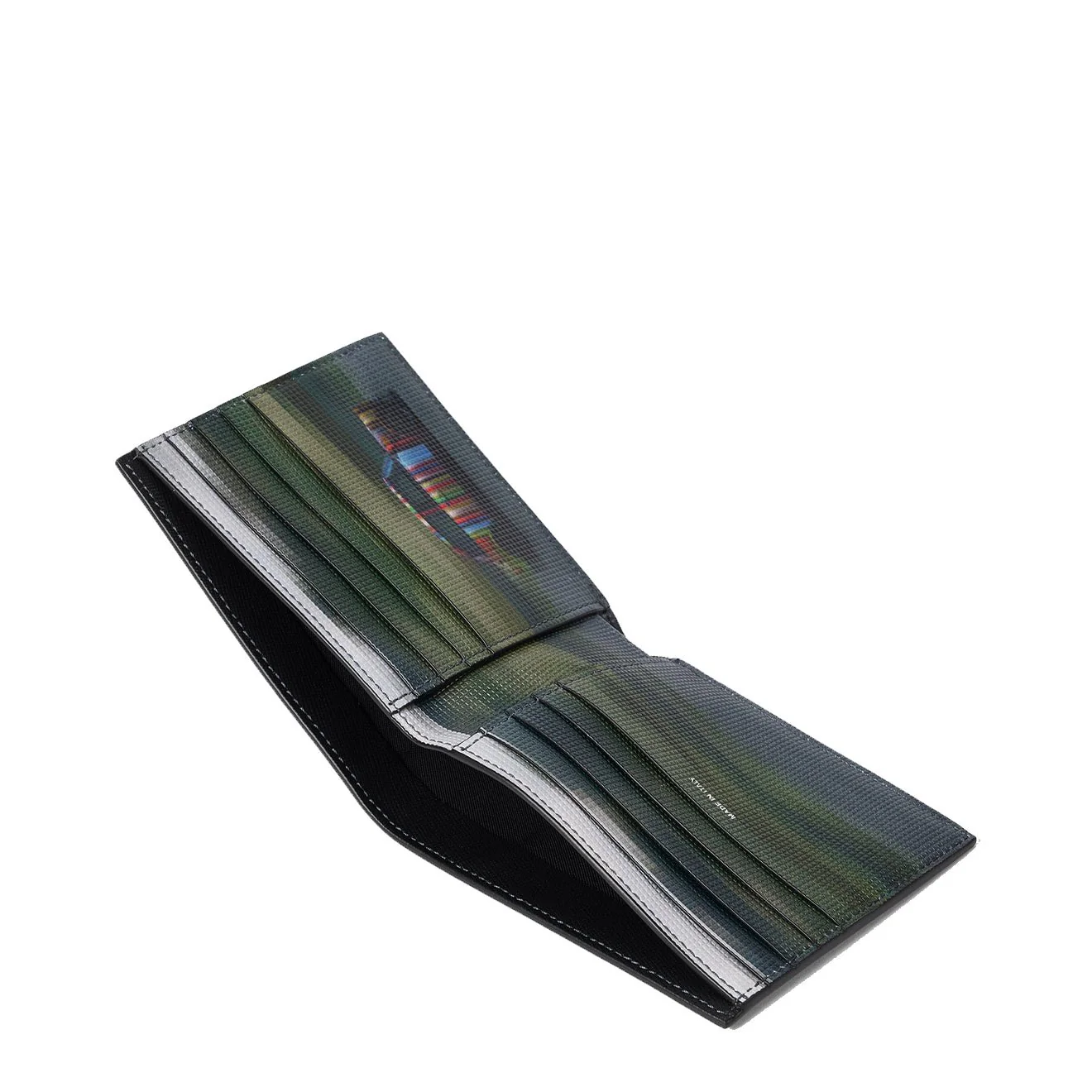 Paul Smith Leather Pixelated Mini Interior Billfold Wallet Black - Image 2