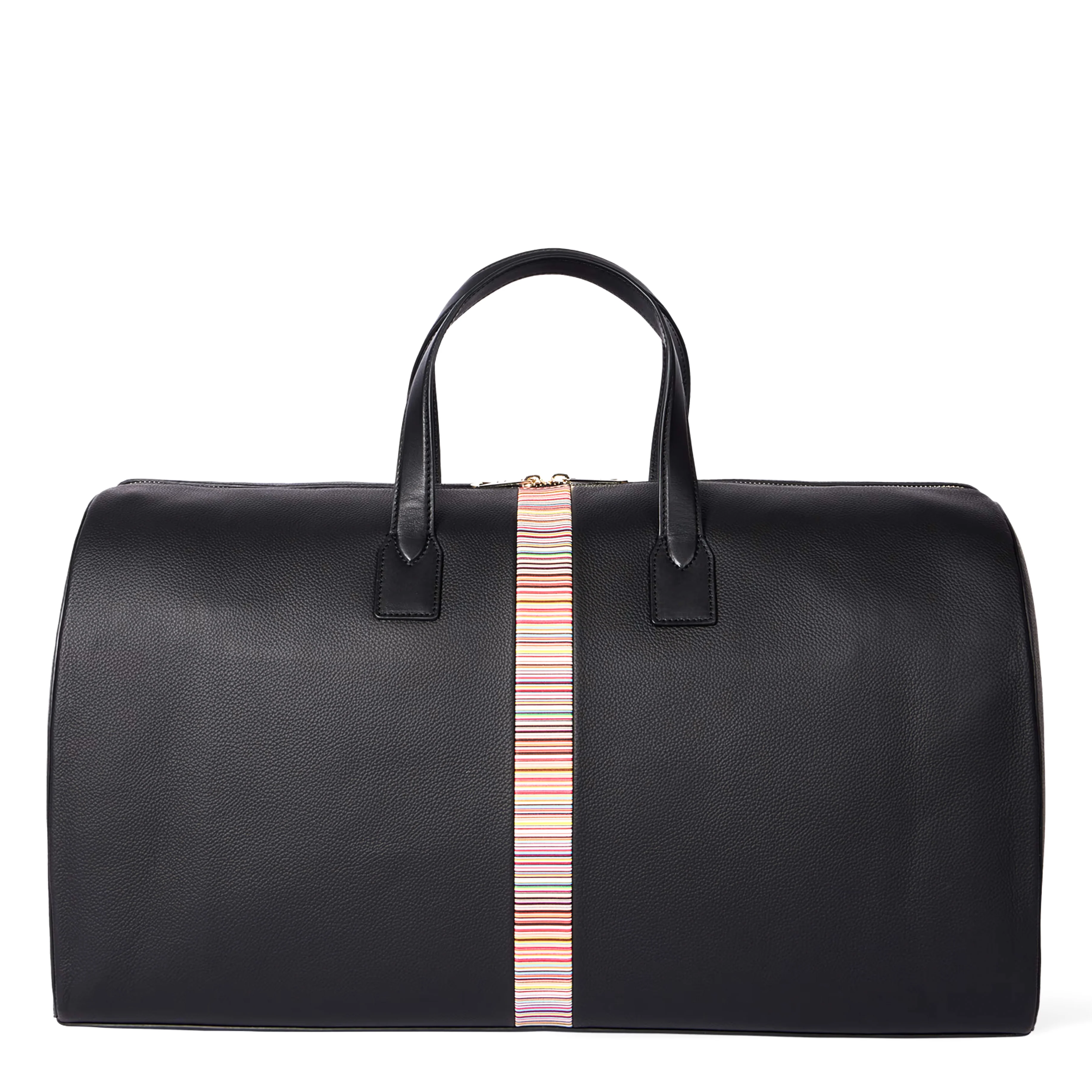 Paul Smith Leather Signature Stripe Holdall Black