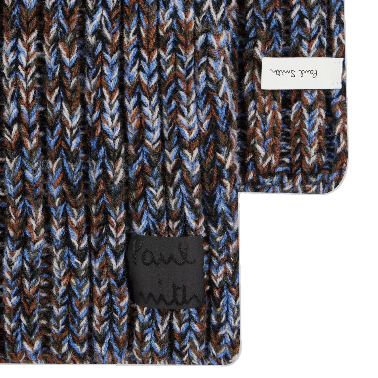 Paul Smith Men Chunky Knitted Twist Scarf Grey - Image 3