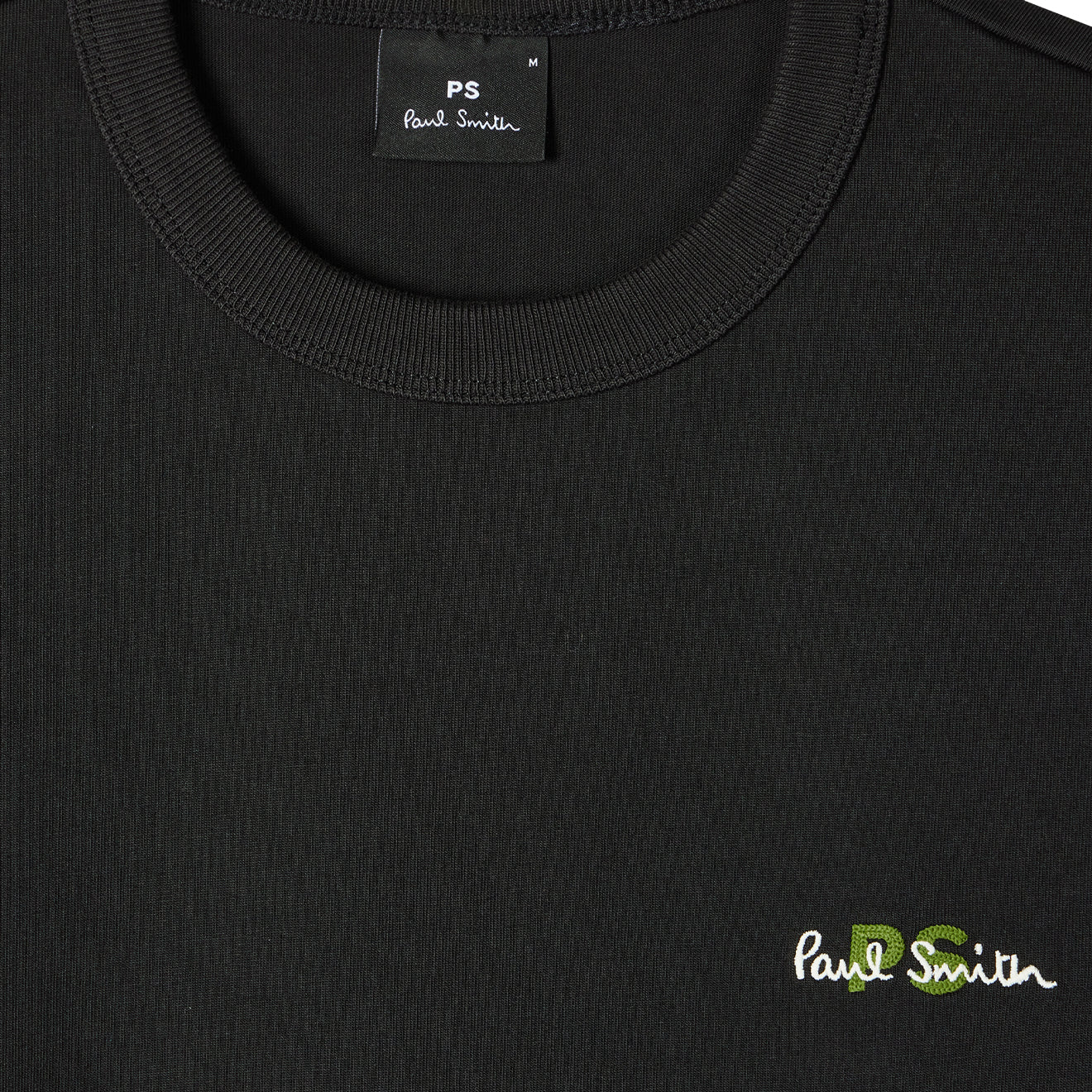 Paul Smith Mens Oversized Fit SS T Shirt PS Emb Black - Image 2