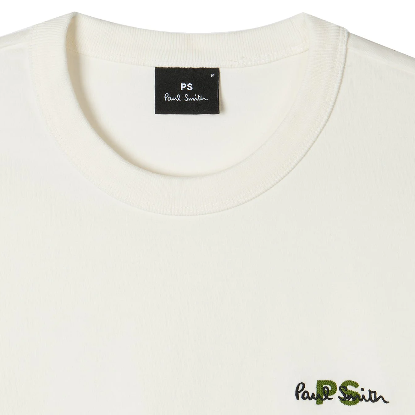Paul Smith Mens Oversized Fit SS T Shirt PS Emb White - Image 2