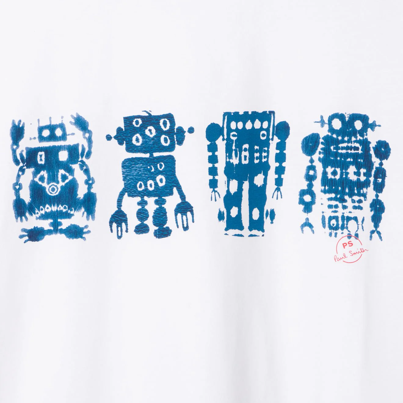 Paul Smith Mens Reg Fit T Shirt Robots White - Image 2
