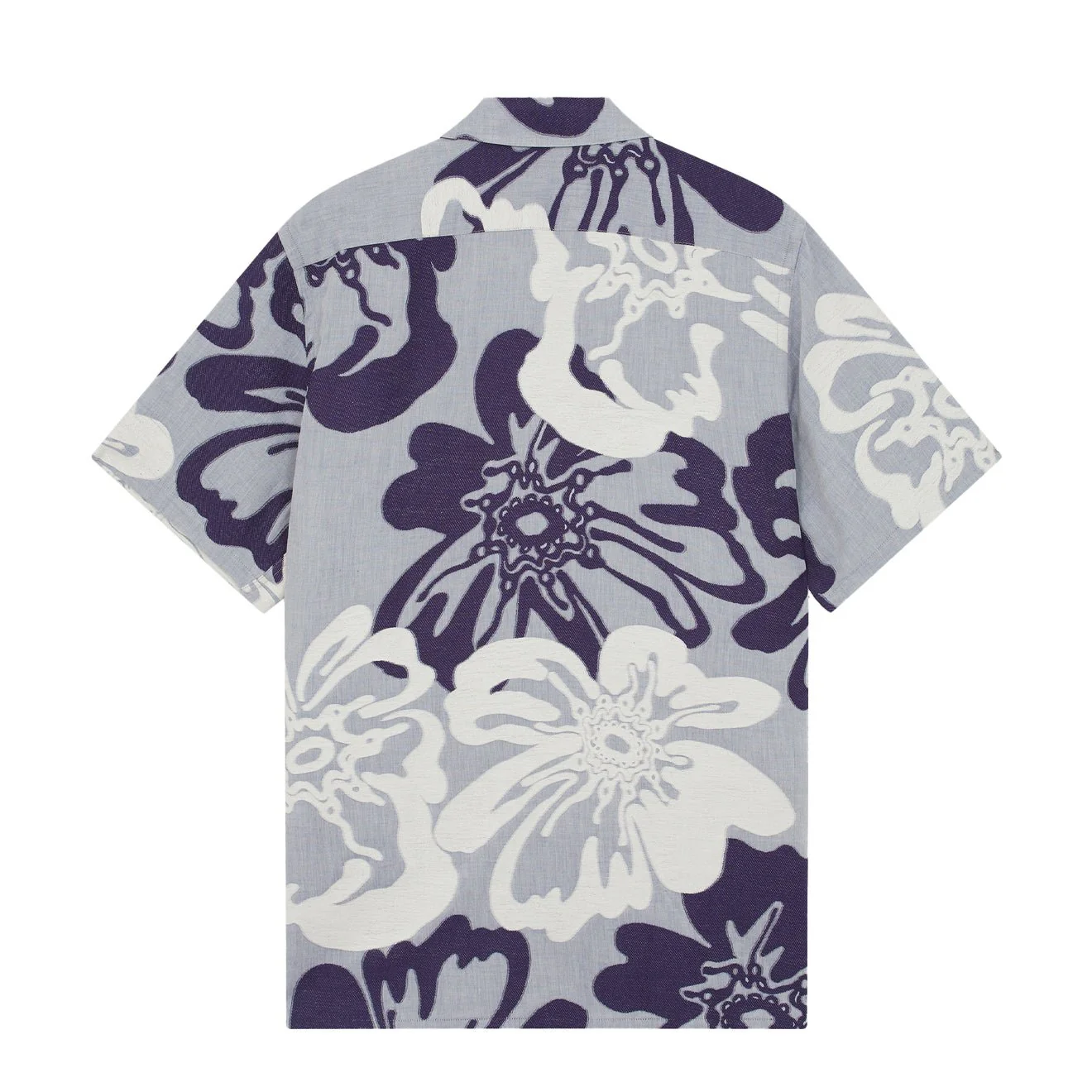 Paul Smith Mens SS Casual Fit Shirt Floral Jacquard / Pale Blue - Image 2