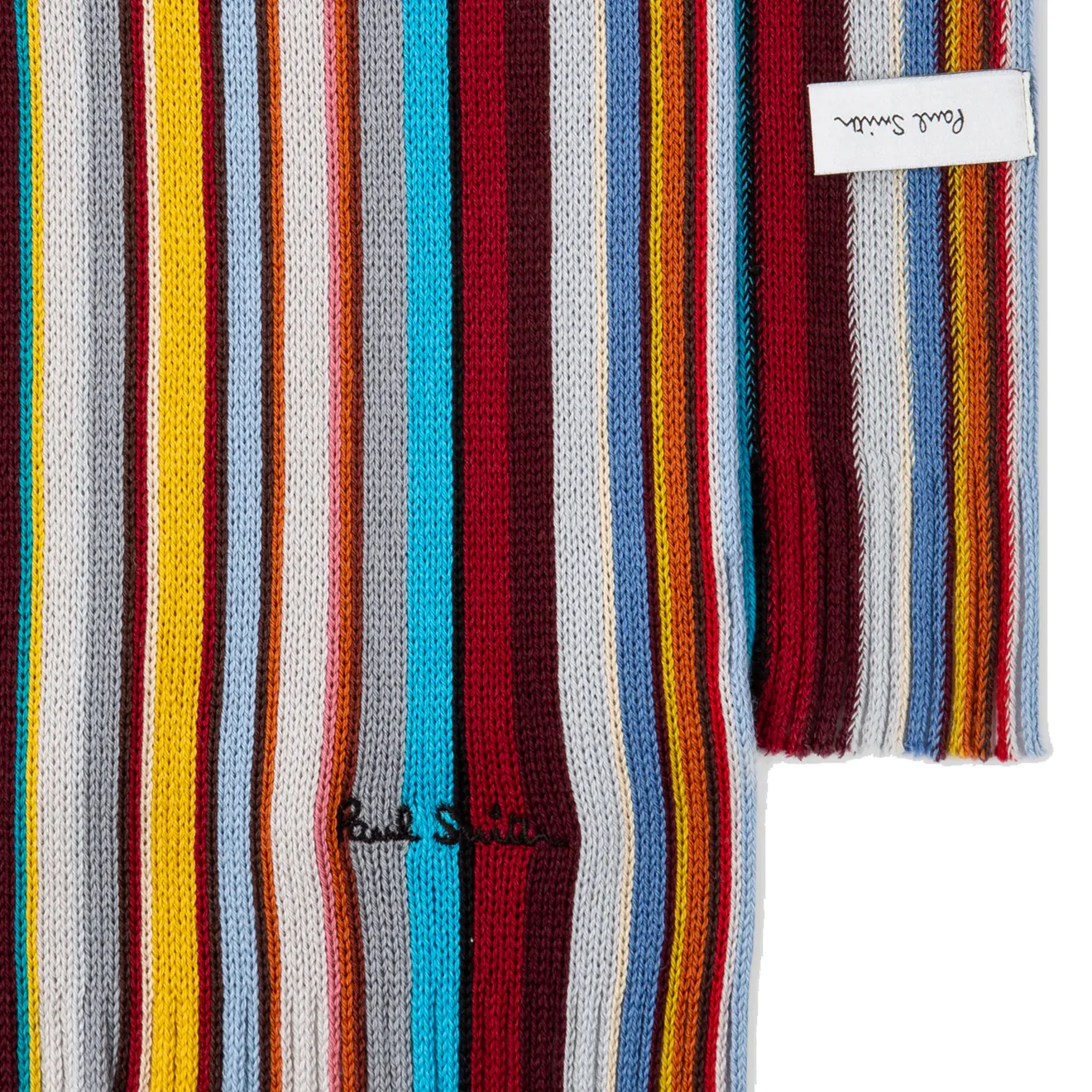 Paul Smith Merino Wool Signature Stripe Scarf Multi-Coloured - Image 3