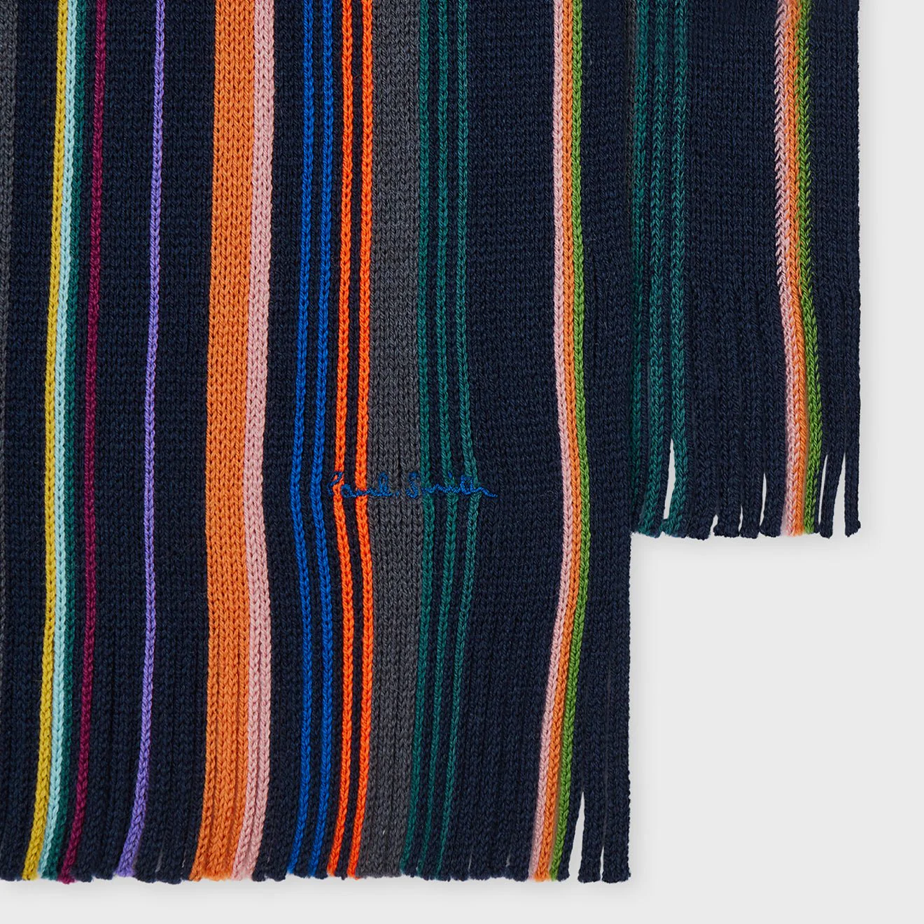 Paul Smith Merino Wool Stripe Scarf Multicolour - Image 2